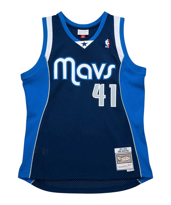 Mitchell and Ness NBA Dallas Mavericks 2011-2012 Dirk Nowitzki Swingman Trikot Blau