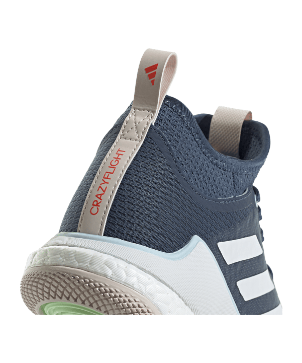 adidas Crazyflight Mid Damen Blau Weiss - blau