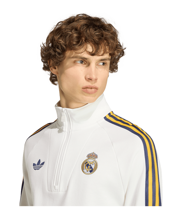 adidas Real Madrid OG Half Zip Top Weiß - weiss