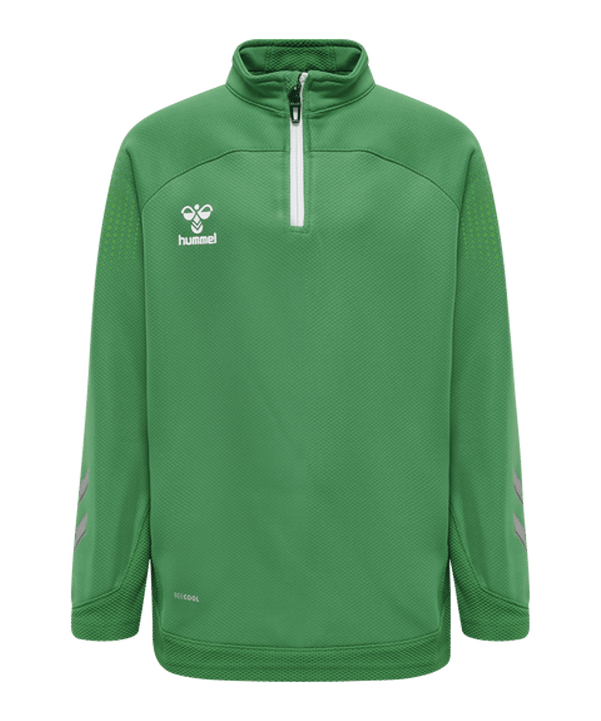 Hummel hmlLEAD HalfZip Sweatshirt Kids Grün F6235 - gruen