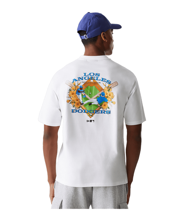 New Era MLB Los Angeles Dodgers Graphic Oversized T-Shirt Weiß - weiss