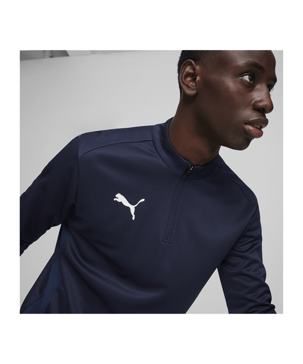 PUMA teamGOAL Training 1/4 Zip Sweatshirt Blau F06 - dunkelblau