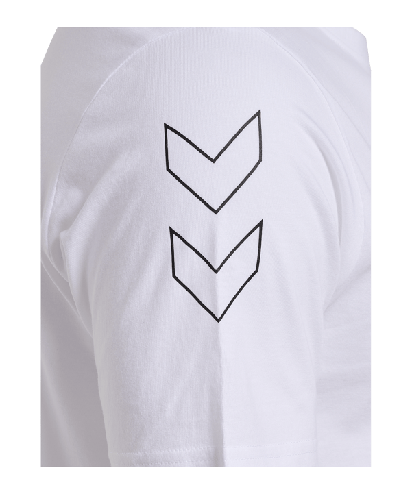 Hummel Elemental Chevron Cotton T-Shirt Weiss F9001 - weiss