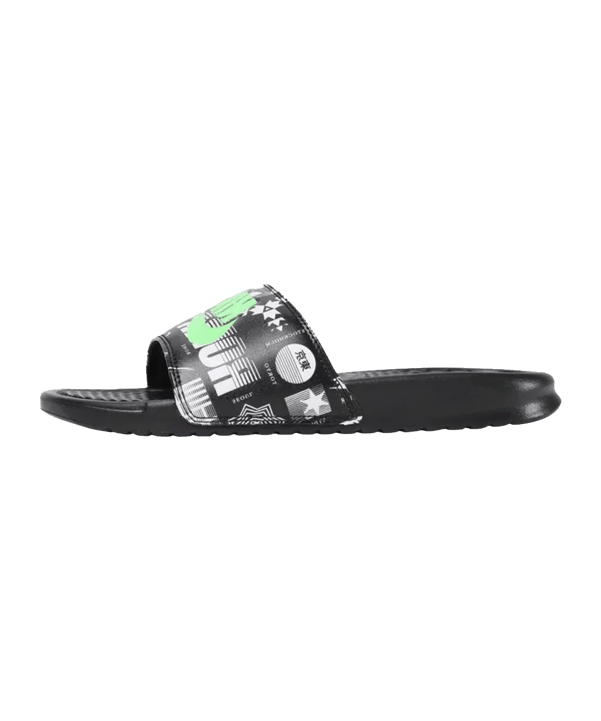 Nike Benassi JDI Print Badelatschen Schwarz F042 - schwarz