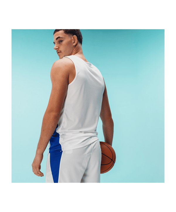 Nike Team Basketball Stock Trikot Weiss Blau F102 - weiss