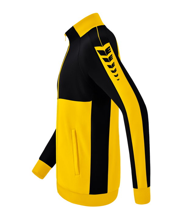 Erima Six Wings Trainingsjacke Kids Gelb Schwarz - gelb