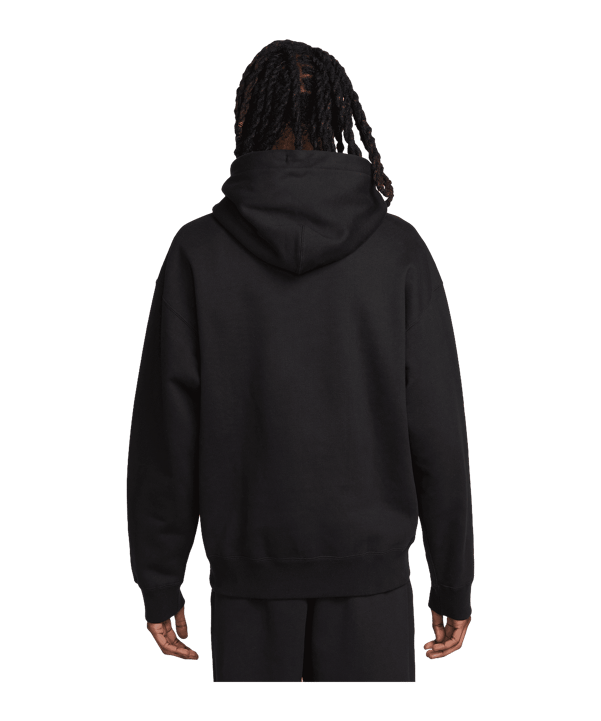 Nike Fleece Solo Swoosh Hoody Schwarz F010 - schwarz