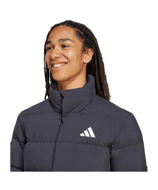 adidas Helionic Mid-Length Down Jacke Schwarz - schwarz