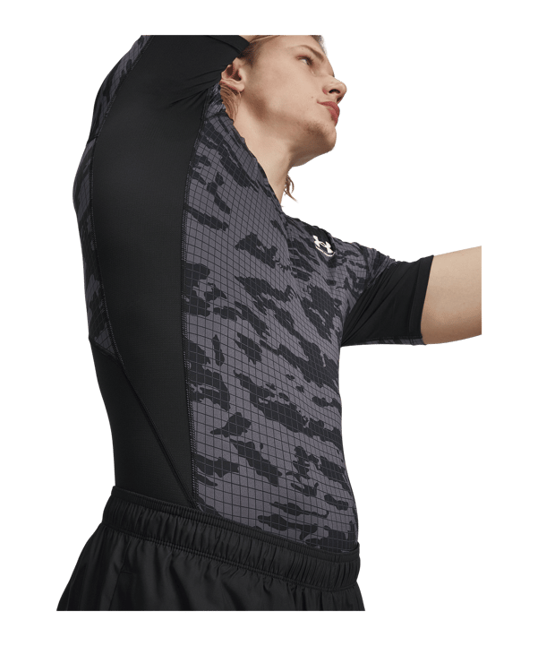 Under Armour HG Printed T-Shirt Schwarz F001 - schwarz
