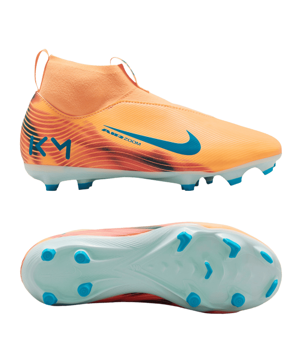 Nike Jr Air Zoom Mercurial Superfly X Academy FG/MG Kylian Mbappe Signature Kids Orange F801 - orange
