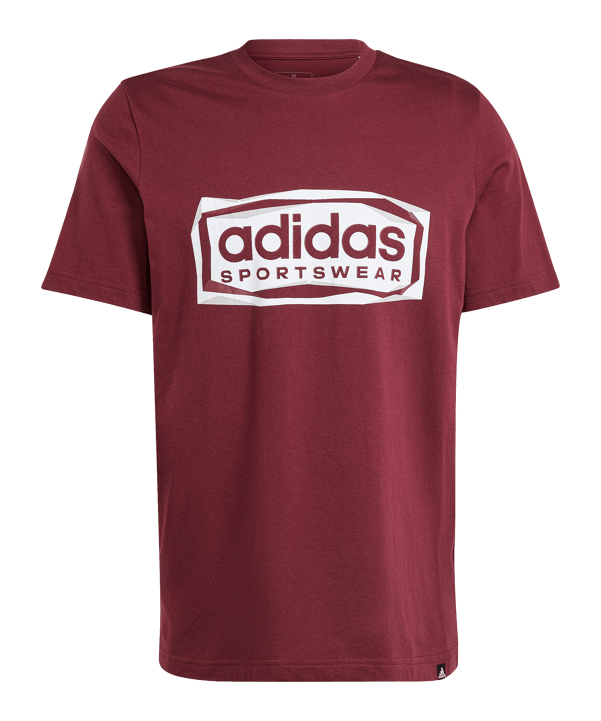 adidas Folded Graphic T-Shirt Rot - rot
