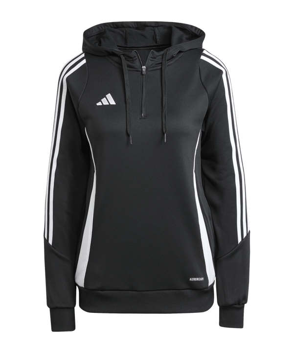 adidas Tiro 24 Hoody Damen Schwarz Weiss - schwarz