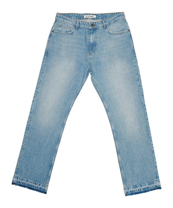 2Y-Studios Arun Open Hem Straight Jeans Hose Blau - blau
