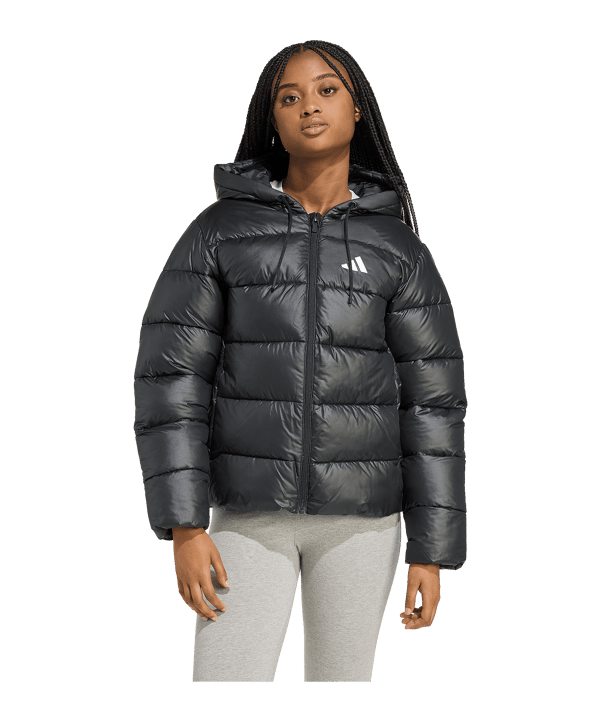 adidas Essentials Climawarm Synthetic Down Puffer Kapuzenjacke Damen Schwarz - schwarz