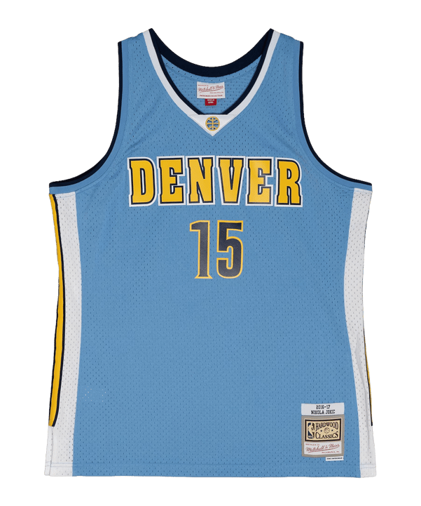Mitchell and Ness NBA Denver Nuggets 2016-2017 Nikola Jokic Swingman Trikot Blau - blau