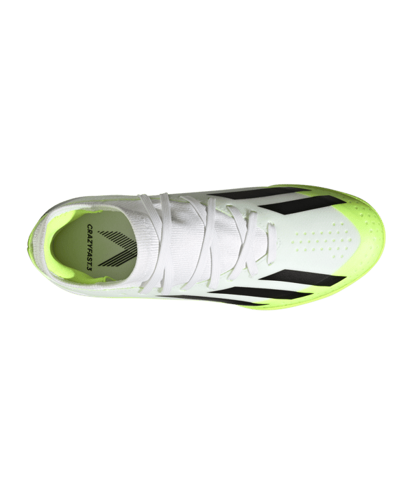 adidas X Crazyfast.3 IN Halle Crazyrush Kids Weiss Schwarz Gelb - weiss