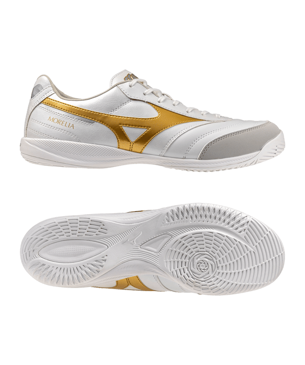 Mizuno Morelia Sala Pro IN Bright Gold Weiß F50 - weiss
