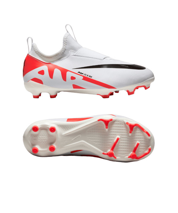 Nike Jr Air Zoom Mercurial Vapor XV Academy FG/MG Ready Kids Rot Weiss Schwarz F600 - rot