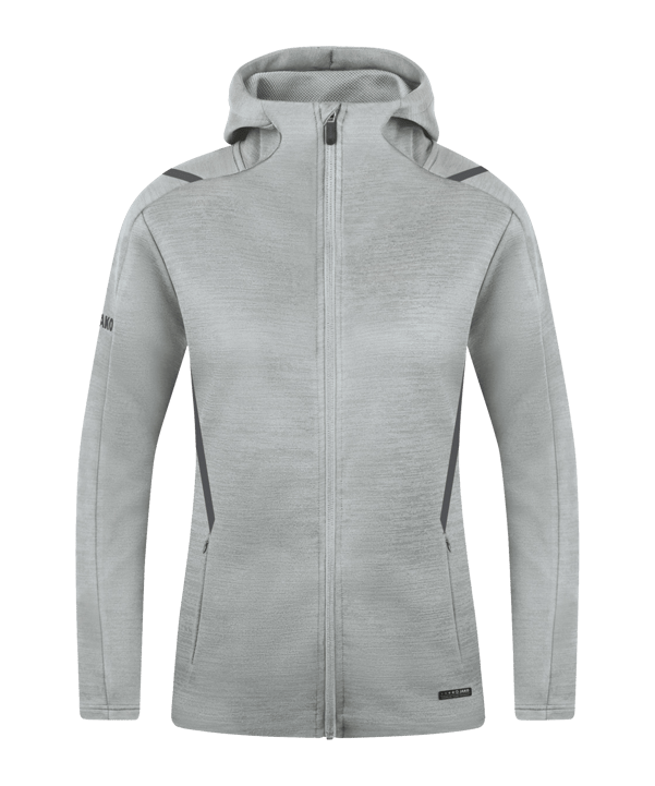 JAKO Challenge Freizeit Kapuzenjacke Damen F521 - grau