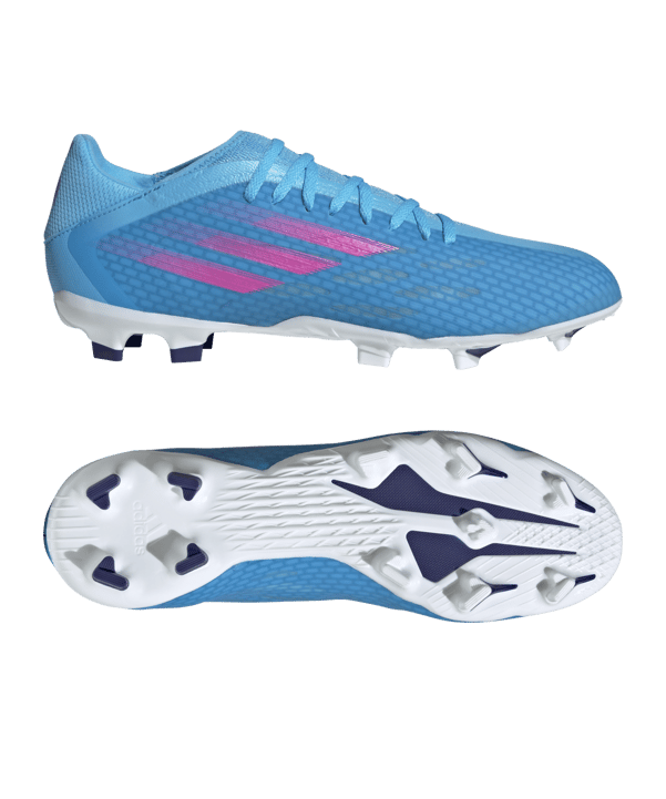adidas X SPEEDFLOW.3 FG Sapphire Edge Blau Pink Weiss - blau