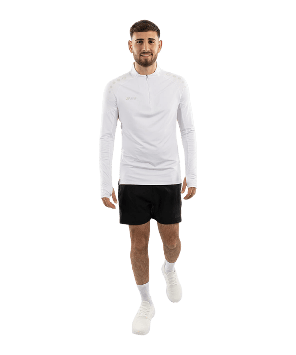JAKO ZipTop Light Flow Sweatshirt Weiß F0 - weiss