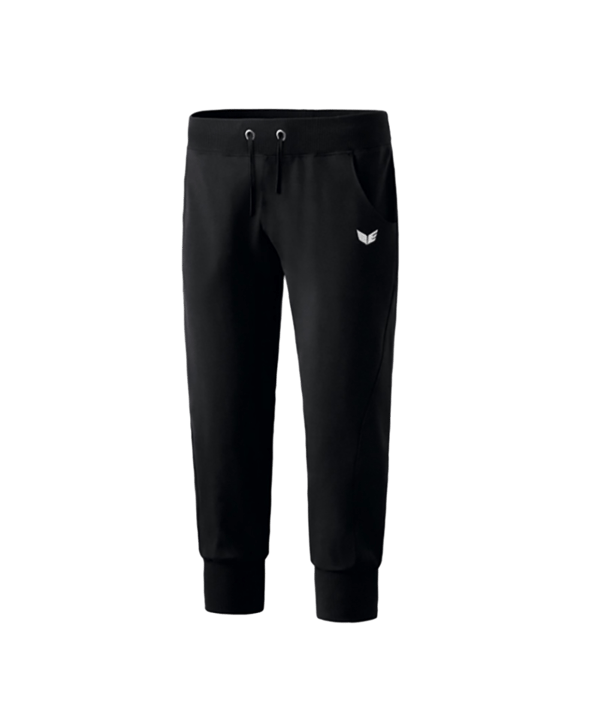 Erima 3/4 Sweathose Bündchen Basics Damen Schwarz - schwarz