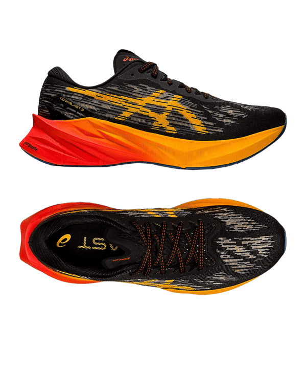 Asics Novablast 3 Schwarz Gelb F001 - schwarz