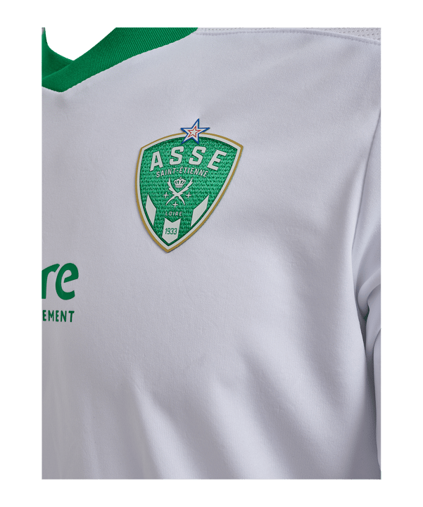 Hummel AS St. Etienne Trikot Away 2024/2025 Kids Weiss F9001 - weiss
