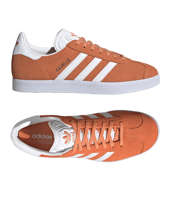 adidas Originals Gazelle Damen Orange Weiss - orange