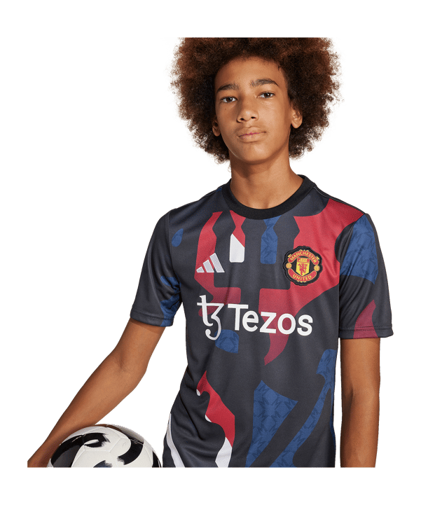 adidas Manchester United Prematch Shirt 2024/2025 Kids Schwarz - schwarz