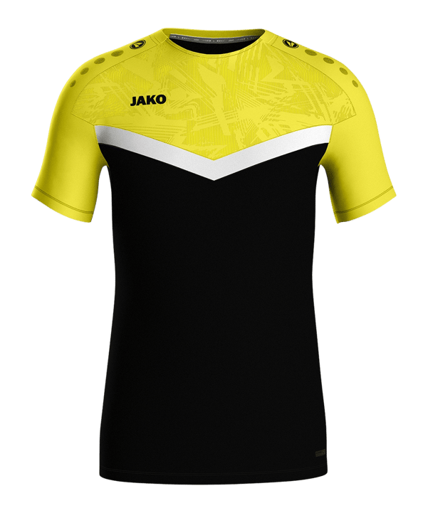 JAKO Iconic T-Shirt Schwarz Gelb F808 - schwarz