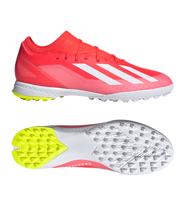 adidas X Crazyfast League TF Energy Citrus Rot Weiss Gelb - rot