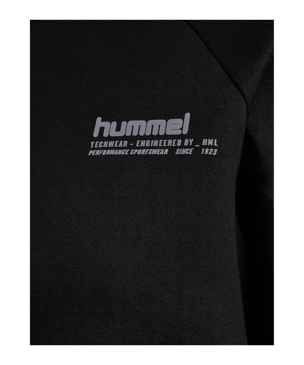Hummel Tech Fleece Boxy Half Zip Sweatshirt Damen Schwarz F2001 - schwarz
