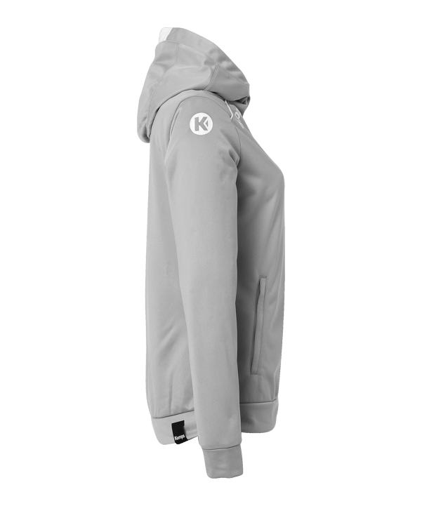 Kempa Player Kapuzenjacke Damen Grau Weiss F11 - grau