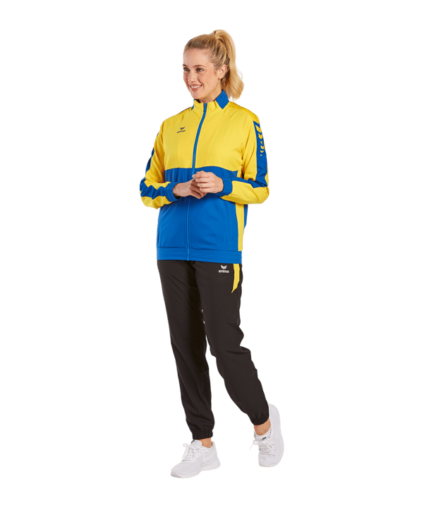 Erima Six Wings Präsentationsjacke Damen Blau Gelb - blau