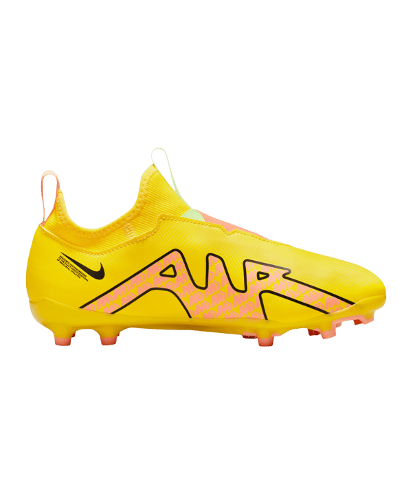 Nike Jr Air Zoom Mercurial Vapor XV Academy FG/MG Kids Lucent Gelb Rosa F780 - gelb