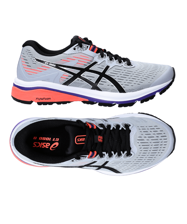 Asics GT-1000 8 Running Grau Schwarz F020 - grau
