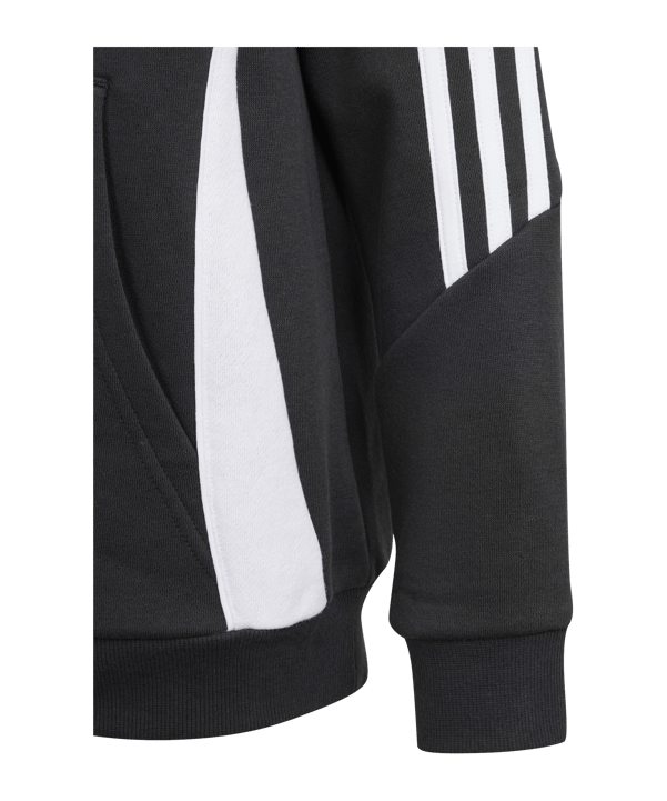 adidas Tiro 24 Hoody Kids Schwarz Weiss - schwarz