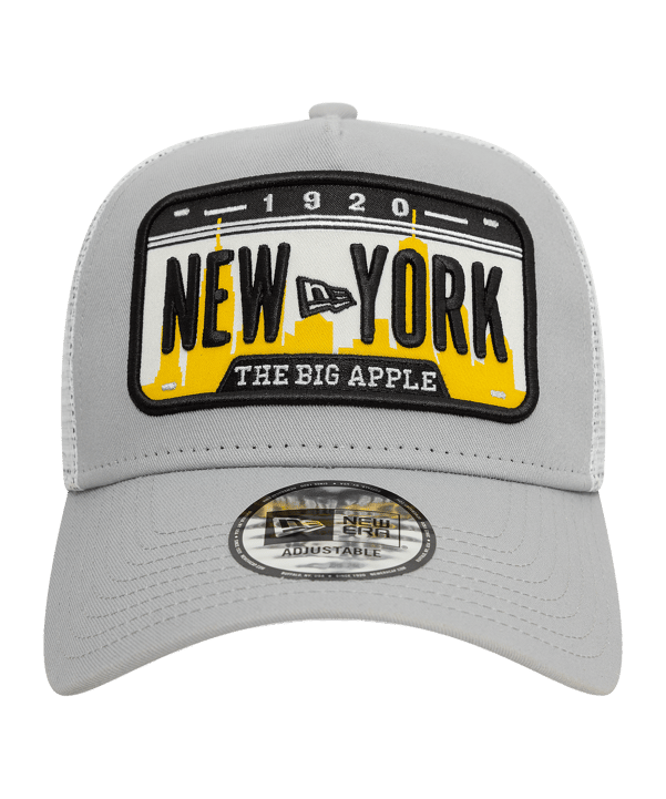 New Era New York Plate Trucker Cap Grau - grau