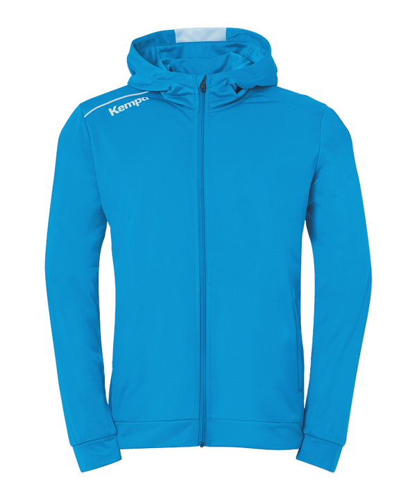 Kempa Player Kapuzenjacke Kids Hellblau Weiss F02 - blau
