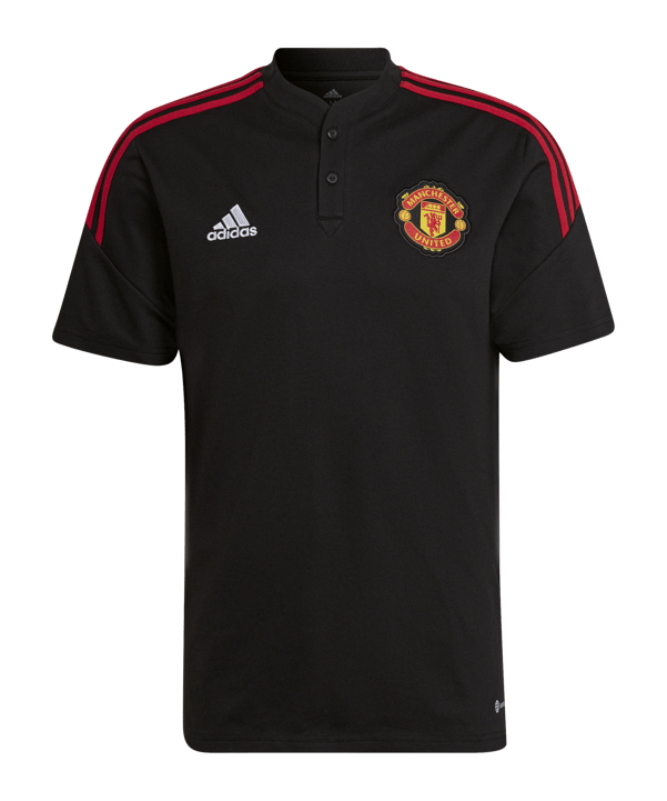adidas Manchester United Poloshirt Schwarz - schwarz