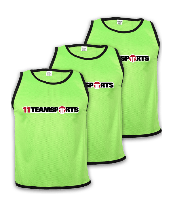 Cawila Leibchen 11teamsports 3er Set Grün | Kennzeichnungshemden - gruen