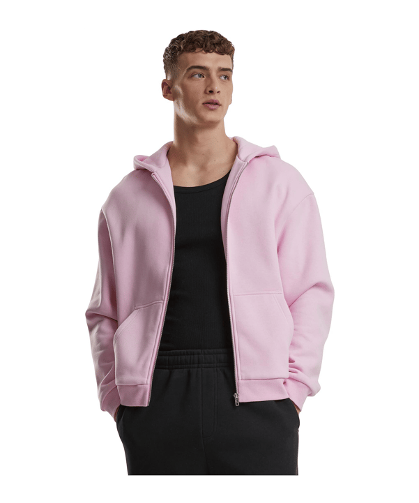 Urban Classic Fluffy Kapuzenjacke Rosa - rosa
