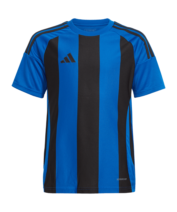 adidas Striped 24 Trikot Kids Blau Schwarz - blau
