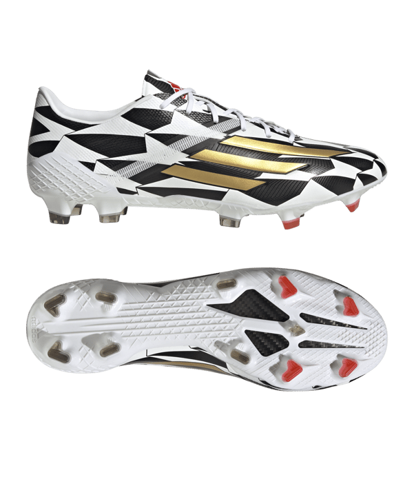adidas F50 Adizero IV FG Speed Legacy Weiss Gold Rot - weiss