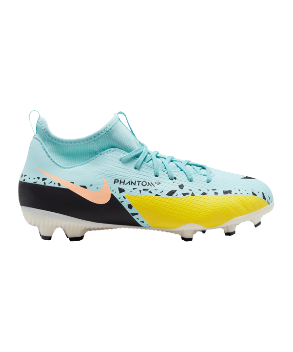 Nike Jr Phantom GT2 Academy DF FG/MG Kids Lucent Türkis Gelb F407 - tuerkis