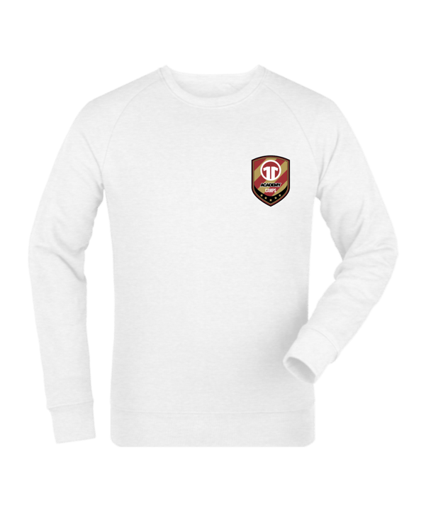 11ts Academy Sweatshirt Brustlogo Weiß - weiss