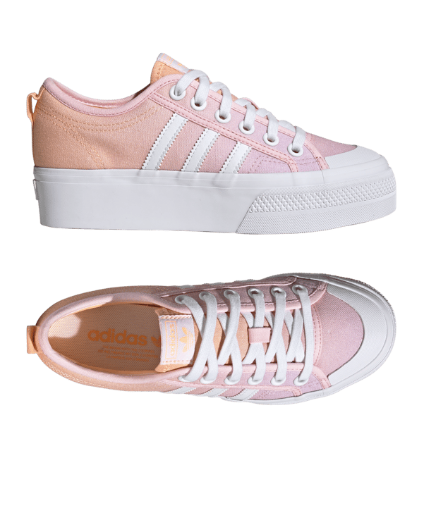 adidas Originals Nizza Platform Damen Weiss Pink - weiss