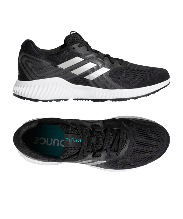 adidas Aerobounce 2 Running Schwarz Silber - schwarz