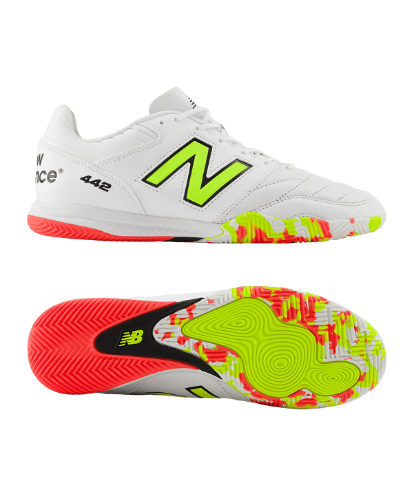 New Balance 442 Pro V2 IN Flash Point Weiss FIB2 - weiss
